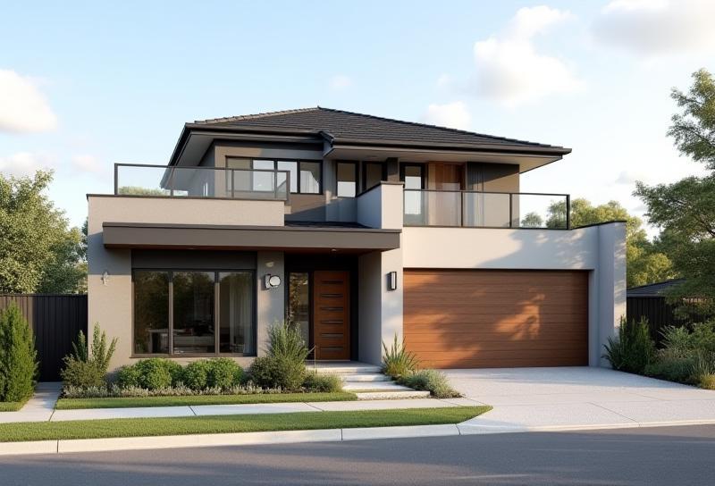 Exterior of a renovated contemporary home in Melbourne